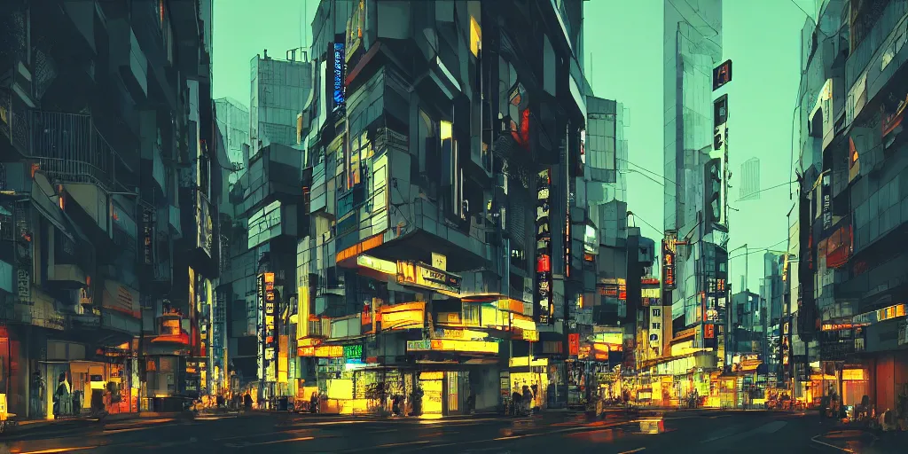 Image similar to modern tokyo, saturated, atmospheric lighting, high quality, sharp focus, intricate, digital art, artstation, 4k