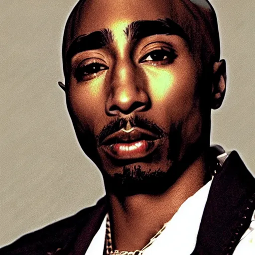 Image similar to Tupac Shakur, screenshot from a 2012s anime