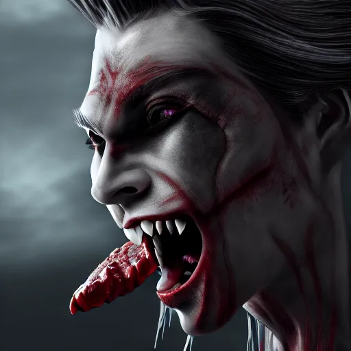 Image similar to beautiful vampire warrior, highly detailed, 4k, HDR, smooth, sharp focus, hyper realistic, high resolution