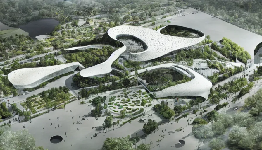 Image similar to architectural design for future zoo, big bjarke