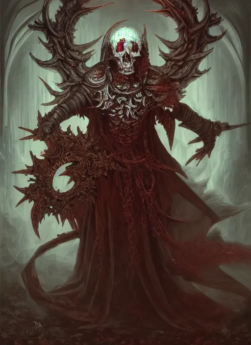 Image similar to fineart illustration of the necromancer, hyper detailed, crisp