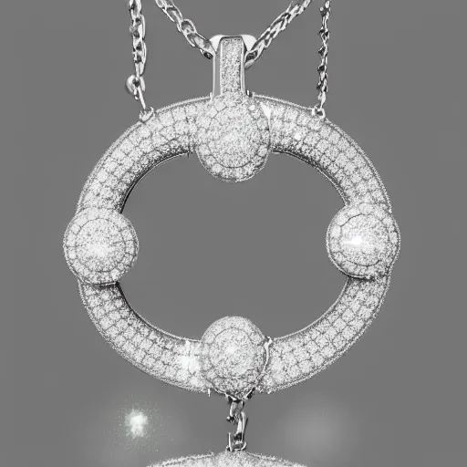 Image similar to a silver sagittarius constellation necklace pendant, 3 d rendering, style of pandora, style of tiffany, style of swarovski, style of van cleef & arpels, style of cartier, style of boucheron, style of bulgari, style of chaumet, elegant, noble, stylish