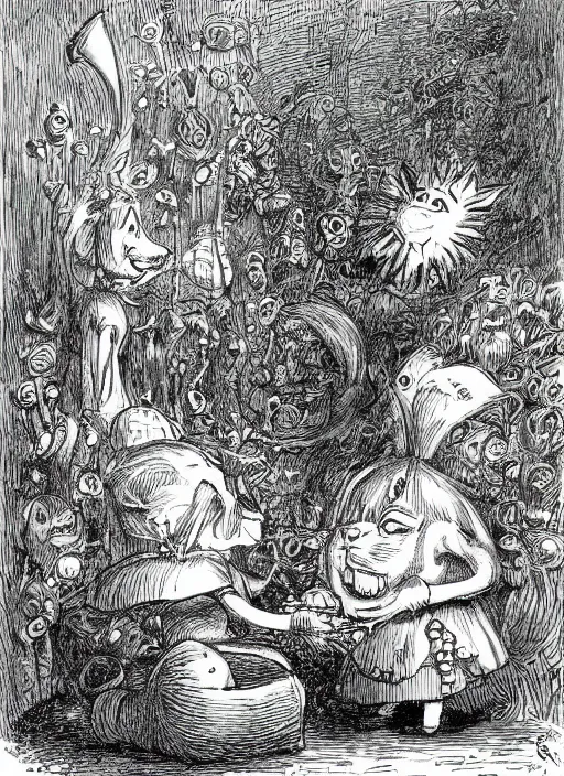 Image similar to alice in oz by john tenniel