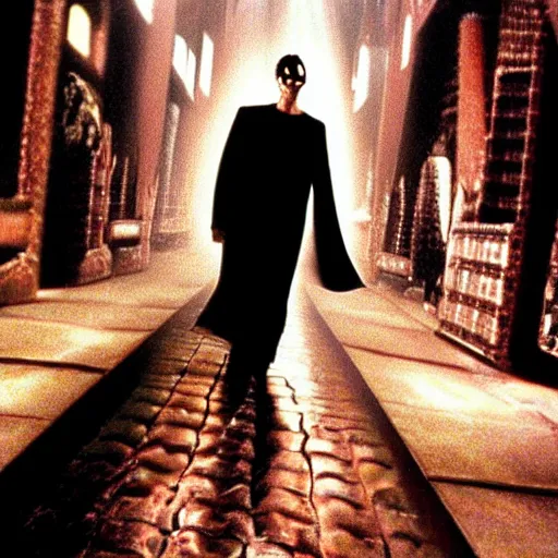 Prompt: Jim Carrey as Neo from The Matrix (1999)