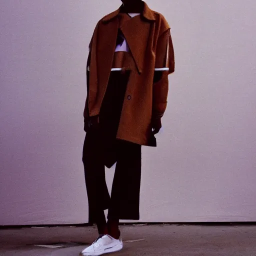 Image similar to realistic photoshooting for a new ssense!!! lookbook, color film photography, photo of a woman, photo in style of tyler mitchell, 3 5 mm, featured on vogue