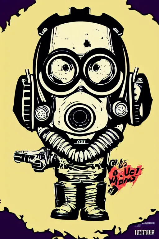 Image similar to fallout 7 6 retro futurist illustration art by butcher billy, sticker, colorful, illustration, highly detailed, simple, smooth and clean vector curves, no jagged lines, vector art, smooth andy warhol style