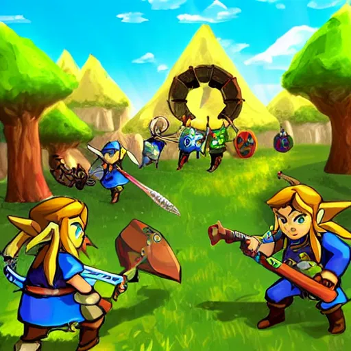 Image similar to OktoRok, legend of zelda game,