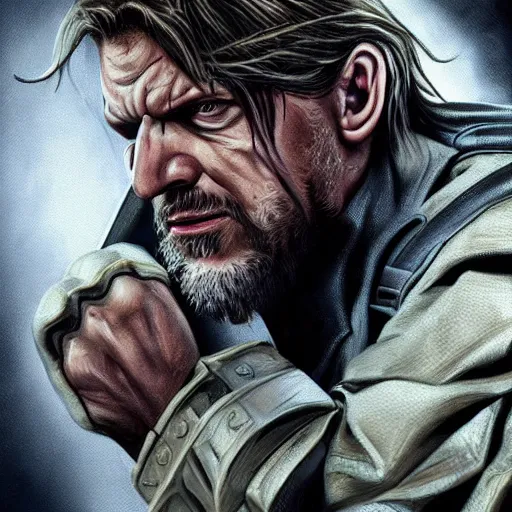 Prompt: triple h as solid snake, artstation hall of fame gallery, editors choice, #1 digital painting of all time, most beautiful image ever created, emotionally evocative, greatest art ever made, lifetime achievement magnum opus masterpiece, the most amazing breathtaking image with the deepest message ever painted, a thing of beauty beyond imagination or words, 4k, highly detailed, cinematic lighting