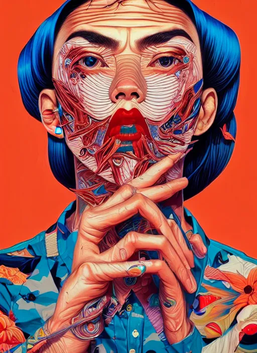 Image similar to gigachad by junji ito, tristan eaton, victo ngai, artgerm, rhads, ross draws, hyperrealism, intricate detailed