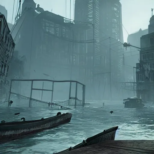 Image similar to sinking city