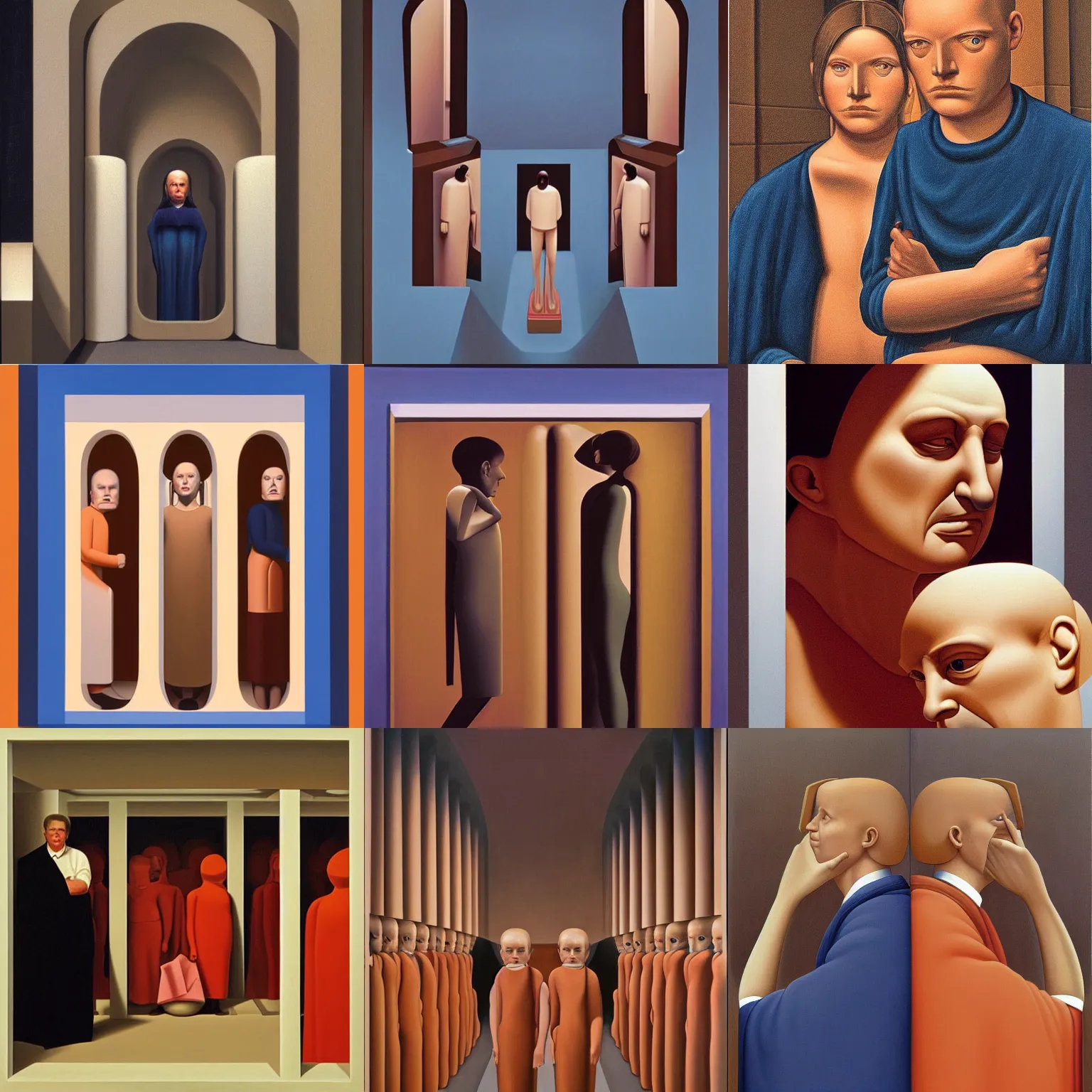 Prompt: an artwork by george tooker