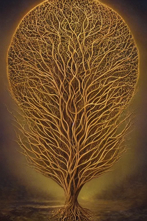 Prompt: intricate stunning highly detailed placenta ’ s tree of life, digital painting by agostino arrivabene and vladimir kush, surreal, ultra realistic, artstation