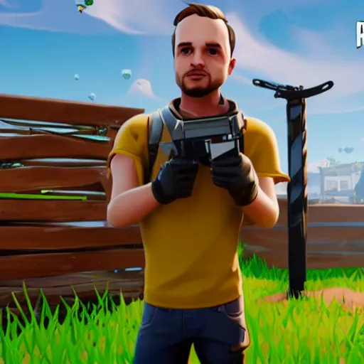 Prompt: jesse pinkman in fortnite