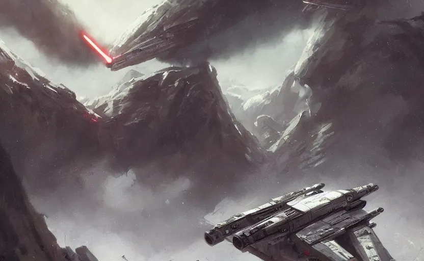 Image similar to a painting of star wars trending on artstation in the style of greg rutkowski