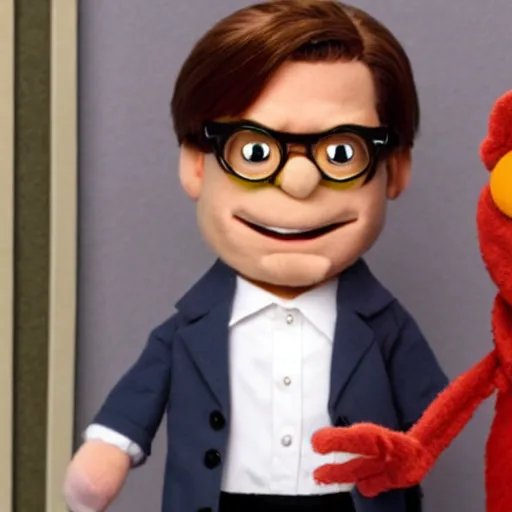 Image similar to dwight schrute as a muppet