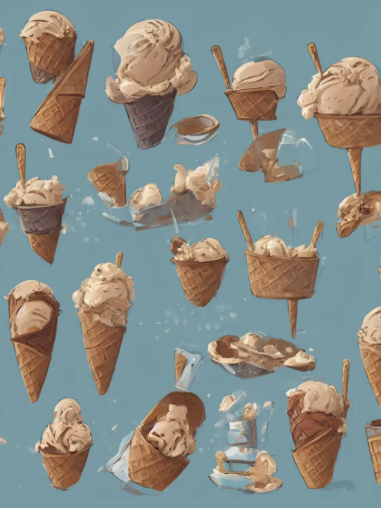 Image similar to eating ice cream by disney concept artists, blunt borders, rule of thirds