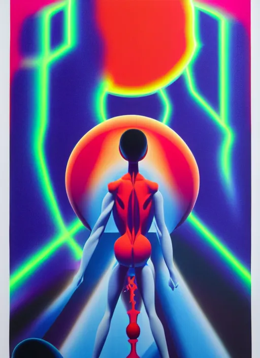 Image similar to inflated evangelion genesis by shusei nagaoka, kaws, david rudnick, airbrush on canvas, pastell colours, cell shaded, 8 k