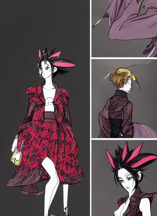 Prompt: dior anime cosplay, runaway photography, high detail