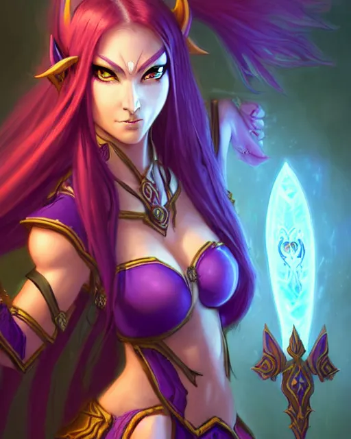 Image similar to a beautiful and strong female warrior night elf, world of warcraft, character concept art of an anime goddess of lemons | | cute - fine - face, pretty face, realistic shaded perfect face, fine details by stanley artgerm lau, wlop, rossdraws, james jean, andrei riabovitchev, marc simonetti and sakimichan, trending on artstation