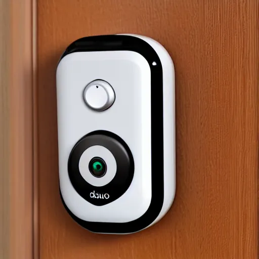 Image similar to duolingo mascot in a ring doorbell camera, 4 k, hyper realistic, dslr, high resolution, landscape, beautiful