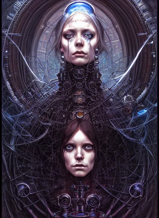 Image similar to portrait of dark mage, hyper detailed masterpiece, dystopian background, jean giraud, digital art painting, darkwave goth aesthetic, lovecraftian, artgerm, donato giancola and tom bagshaw