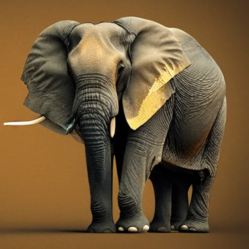 Image similar to a elephant scared of a mouse