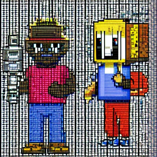 Image similar to rapper in pixel art