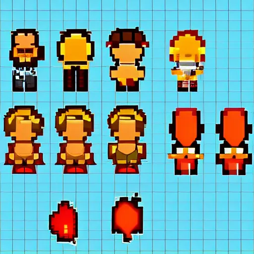 Image similar to 2 d video game character sprite rpg pixel art