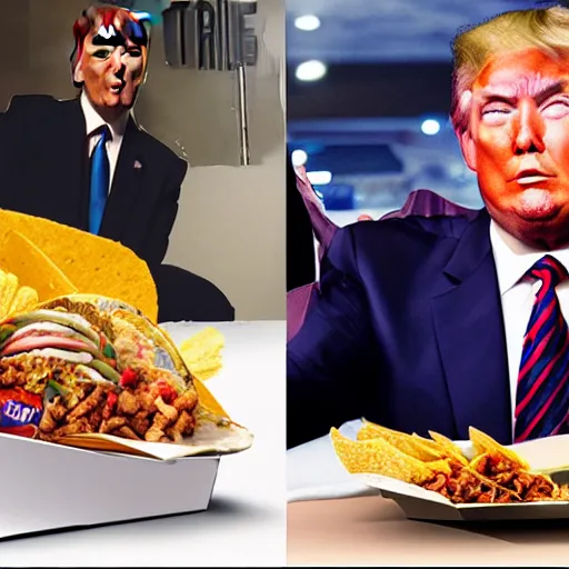 Prompt: Donald trump eating Taco Bell’s newest item, photorealistic