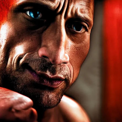 Image similar to Dwayne Johnson as samurai , photograph, natural light, sharp, detailed face, magazine, press, photo, Steve McCurry, David Lazar, Canon, Nikon, focus