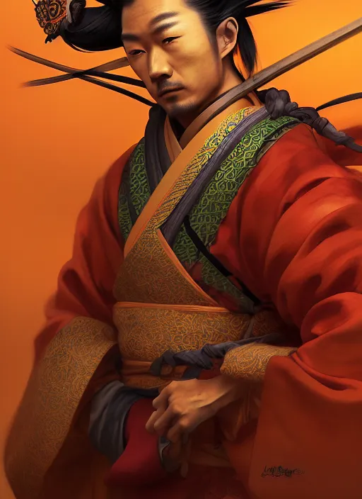 Prompt: kitsune samurai in autumn color kimono, subsurface scattering, by jesper ejsing, justin gerard, tomasz alen kopera, cgsociety and fenghua zhong, highly detailed, rim light, cinematic lighting, illustration, art, octane render, very coherent, cinematic, hyper realism, high detail, octane render, 8 k