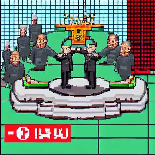 Prompt: kim - jong - un - as - a - boss - battle - in - final - fantasy - 4, video - game, 1 6 - bit, high - detail,