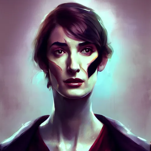 Prompt: portrait of beautiful happy young paz vega half life 2, dishonored 2, painted by greg rutkowski, painted by stanley artgerm, painted by igor kieryluk, digital art, promotional art, trending on artstation