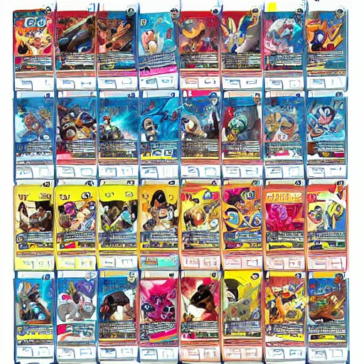 Image similar to pokemon cards with snooki, joe biden, nicki minaj, kim kardashian, osama bin laden, pokemon anime style, hd 8k image high detail, at target