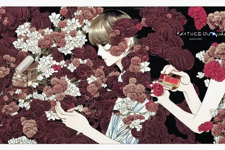 Prompt: fragrance advertising campaign by katsuhiro otomo, highly detailed, high contrast, intricate