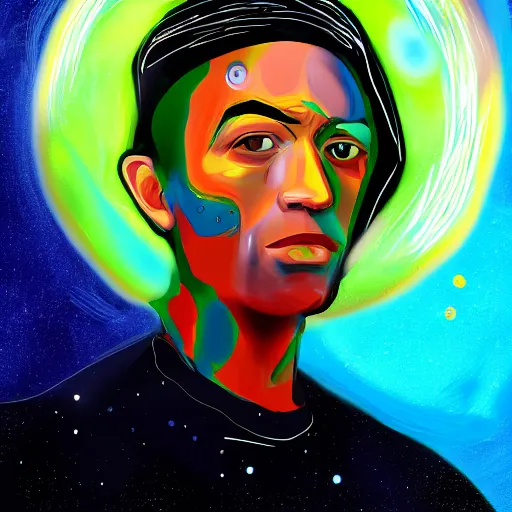 Image similar to planet tamaki, portrait, digital art