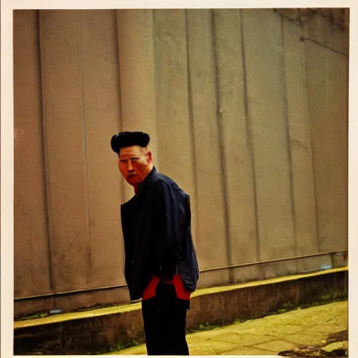 Image similar to A North Korean punk rocker, portrait, by Jamel Shabazz