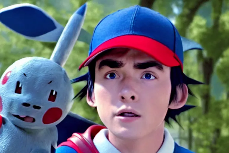 Image similar to live action film still of ash ketchum in the new sci - fi movie