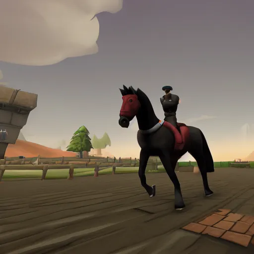 Prompt: horse in team fortress 2