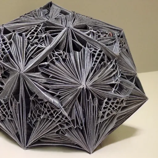 Image similar to origami megastructure, extremely high definition, hyper detailed, intricate