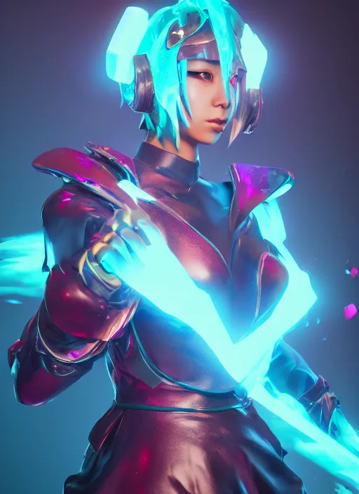 Prompt: genshin impact character, fantasy art, holographic undertones, unreal engine 5 rendered, 3 d octane rendered, highly saturated colors, trending artstation, top, stunning, 8 k, award winning, daily deivation