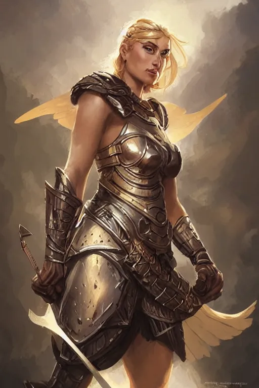 Image similar to amazon valkyrie athena, d & d, fantasy, portrait, highly detailed, headshot, digital painting, trending on artstation, concept art, sharp focus, illustration, art by artgerm and greg rutkowski and magali villeneuve