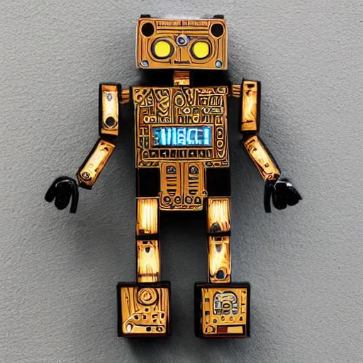 Image similar to intricate transformer clockwork robot made of microcircuitry by dan mumford