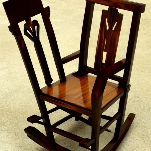 Image similar to beautiful wooden art deco rocking chair furniture plans detailed