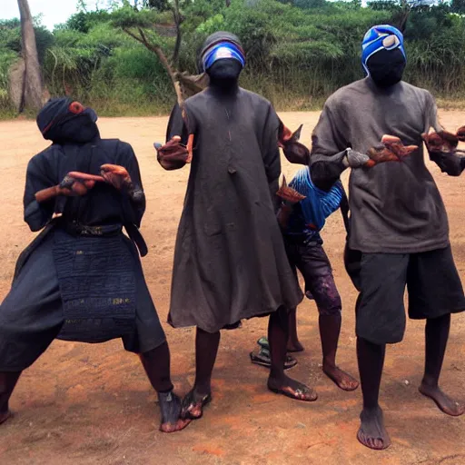 Image similar to african ninjas