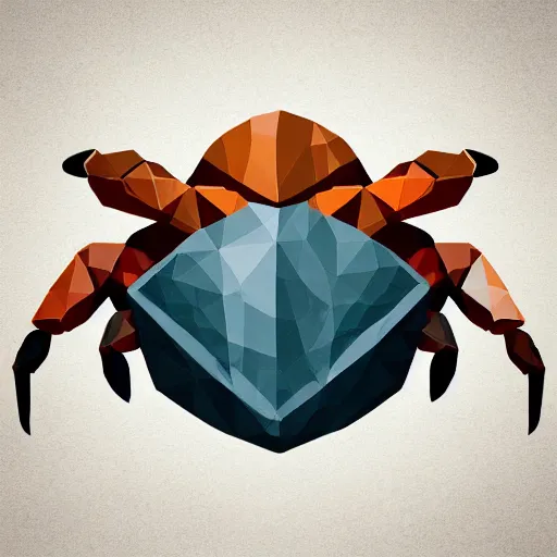 Image similar to new rust crab logo, low poly, vector, artstationhq, digital art