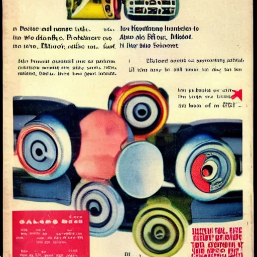 Image similar to 1 9 5 0 style magazine advertisement for fidget spinners