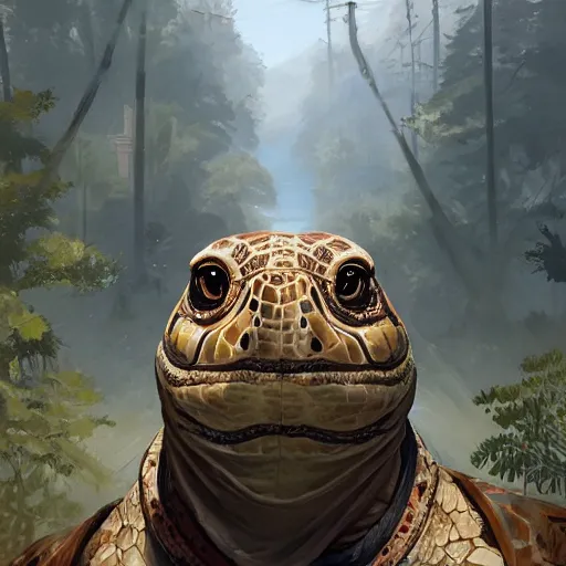 Prompt: highly detailed portrait 🐢 in gta v, stephen bliss, unreal engine, fantasy art by greg rutkowski, loish, rhads, ferdinand knab, makoto shinkai and lois van baarle, ilya kuvshinov, rossdraws, tom bagshaw, global illumination, radiant light, detailed and intricate environment