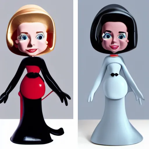 Image similar to individual grace kelly ( ( ( cosplay tex avery ) ) ), grace kelly, grace kelly, stop motion vinyl action figure, plastic, toy, very reflective, aaron horkey style