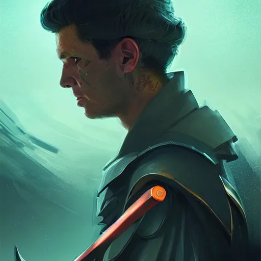 Image similar to A sorcerer wielding a futuristic weapon, digital illustration portrait, gorgeous lighting, wide angle action dynamic portrait, perspective shot, art by Sam Spratt-H 640